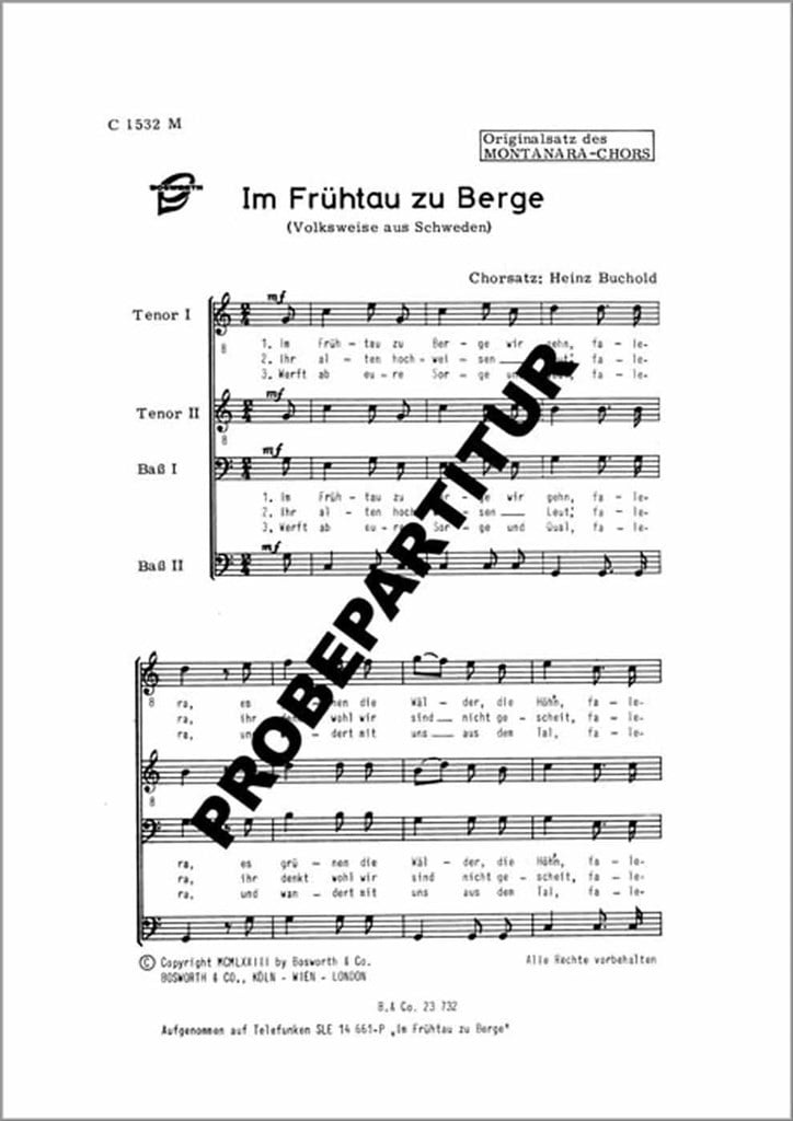 Im Frühtau zu Berge